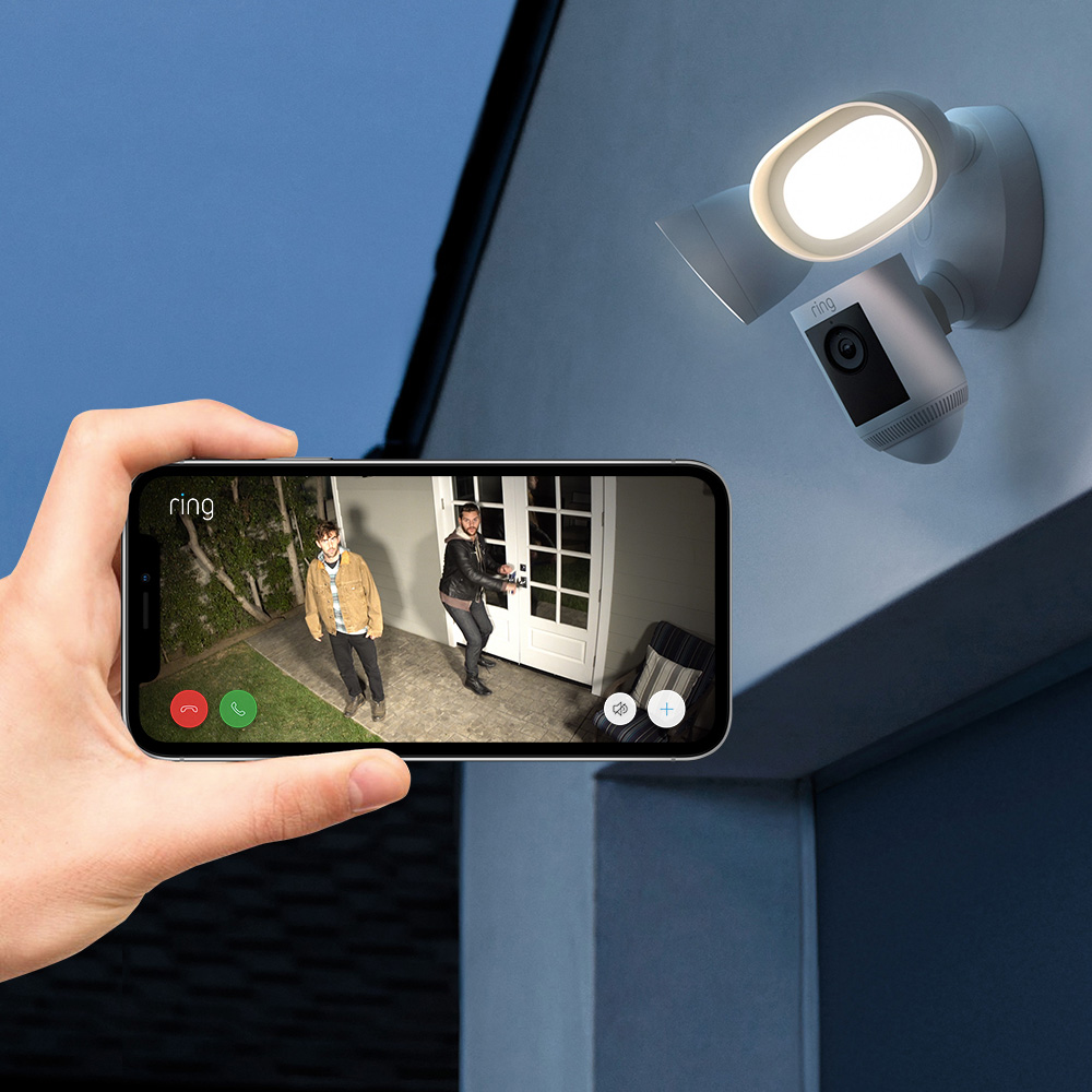 Ring doorbell with store floodlight