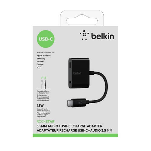 Adaptateur Lightning RockStar™ audio + recharge de Belkin